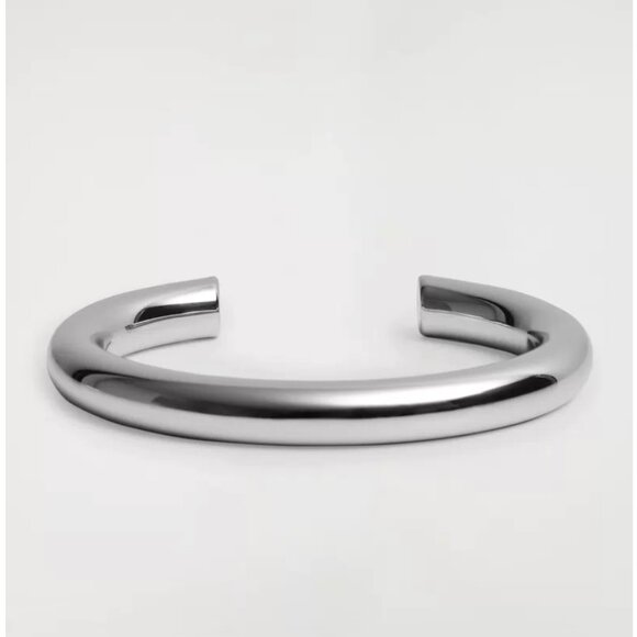 NWT COS Oval Bangle Bracelet Silver Quiet Lux Minimalist - Picture 1 of 4